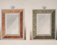 Design of Two Frames of Brownish-Red and Dark Green Onyx JROQL - Hermitage